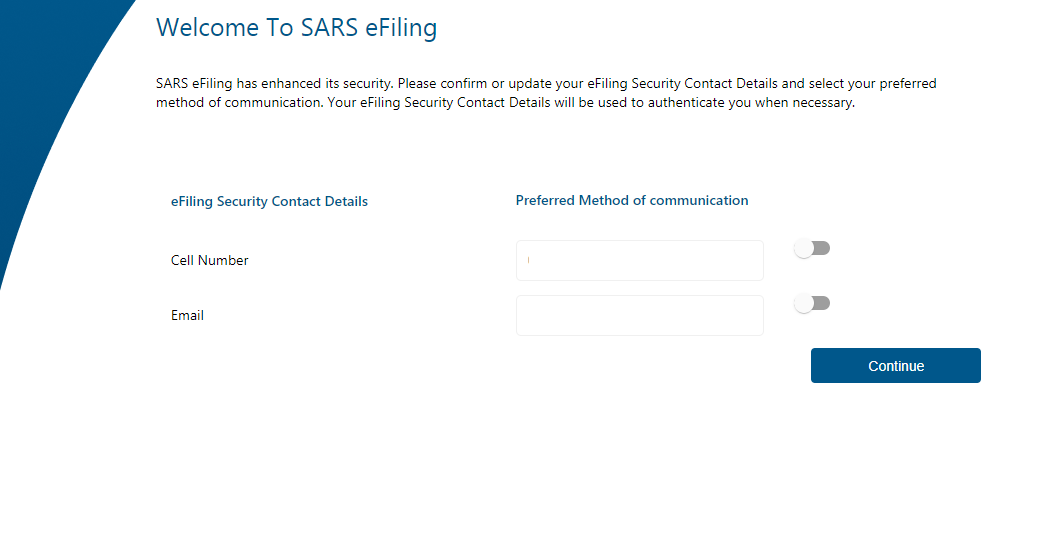 how do i get my sars tax number via email